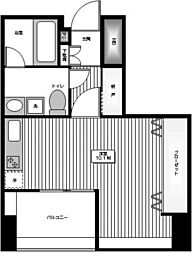 カテリーナ代々木プレイス ワンルームの間取図画像