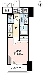 ラ・シード馬込レフィナード 1Kの間取図画像
