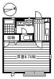 MYステージ坂戸 2階1Kの間取り