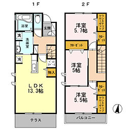 光が丘の杜1 3LDKの間取図画像
