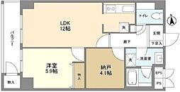 カルチェ恵比寿 4階2LDKの間取り