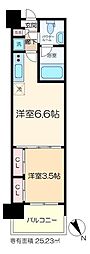 レジディア門前仲町プレイス 1DKの間取図画像