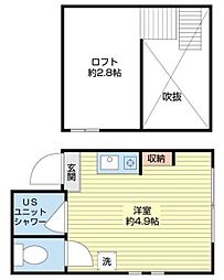 アベニール高円寺 ワンルームの間取図画像