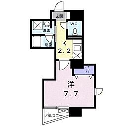 エテルナーレ浦和常盤 1Kの間取図画像