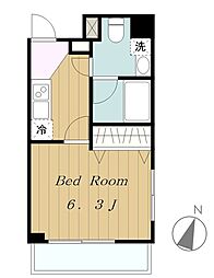 アーデン町田 14階1Kの間取り