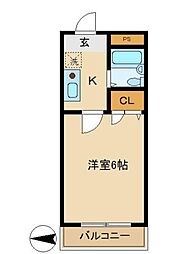京急本線 梅屋敷駅 徒歩5分の賃貸マンション 4階1Kの間取り