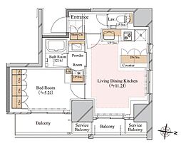 ブランシエスタ白山 1LDKの間取図画像