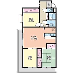 ライオンズマンション相模原南台 3LDKの間取図画像