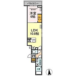 Asset-Court花小金井南町 3階1LDKの間取り