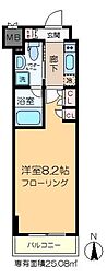 プラウドフラット木場2 1Kの間取図画像