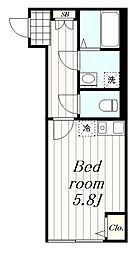 サンテラス鶴間 ワンルームの間取図画像