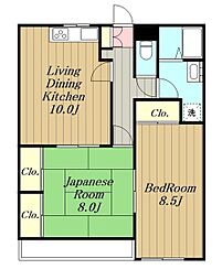 第14明智ビル 2LDKの間取図画像