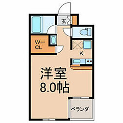 ラ・フローレンス ワンルームの間取図画像