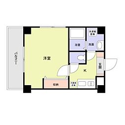 シャッツクヴェレ代々木 1Kの間取図画像