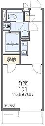 クレイノデュランタ 1Kの間取図画像