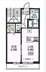 オルフローラ 1LDKの間取図画像
