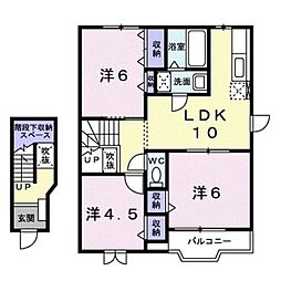エピナール1 3LDKの間取図画像