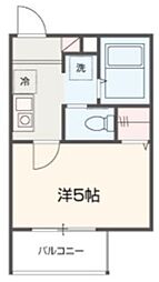 ゴールデンハウス平井 1階1Kの間取り