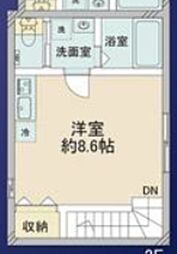 COLTO亀有 1Kの間取図画像