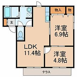 間取図画像 2LDK