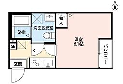 Infinity大宮北 1Kの間取図画像