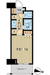 エコロジー東陽町プロセンチュリー 1Kの間取図画像
