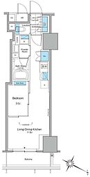 ルフォンプログレ北新宿 1LDKの間取図画像