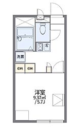 レオパレスキャピタル平松 1Kの間取図画像
