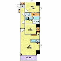 REVE半蔵門 1SLDKの間取図画像