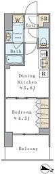 Brilliaist両国 1DKの間取図画像