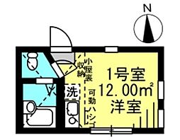 浅田ボルゴーニャの杜 2階ワンルームの間取り