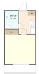 ハイム板橋 1階1Kの間取り