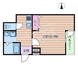 フジパレス瑞光三丁目 1Kの間取図画像