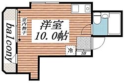 アヴァンス ワンルームの間取図画像