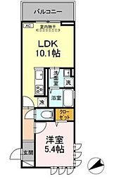 グランスタシオン宮上2 1LDKの間取図画像