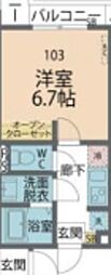 相模原市緑区橋本4丁目アパート 1Kの間取図画像