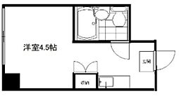 サンハイム田町 11階ワンルームの間取り