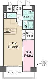 パークフラッツ日本橋馬喰町 1LDKの間取図画像