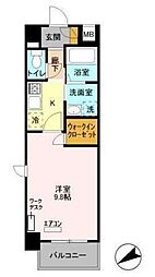 RoyalGrace道 1Kの間取図画像