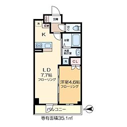 AlphaPrime東陽町 1LDKの間取図画像