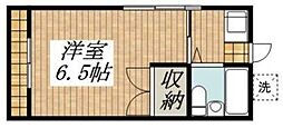 日吉ハイツ 1Kの間取図画像