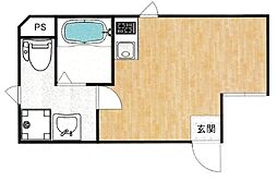 CICADA residence NAKANO 2階ワンルームの間取り