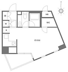 MG目黒駅前 4階ワンルームの間取り