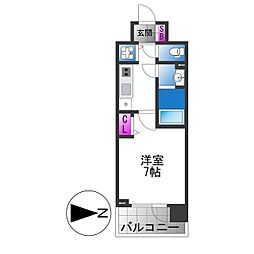 Cion Osaka East Gate 1Kの間取図画像
