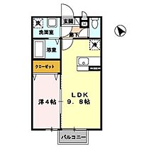 ベアーレ高屋敷 202 ｜ 福岡県久留米市野中町1207-1（賃貸アパート1LDK・2階・33.61㎡） その2