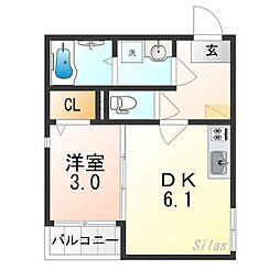 間取図画像 1DK