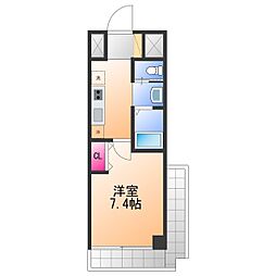 olivepalace ワンルームの間取図画像