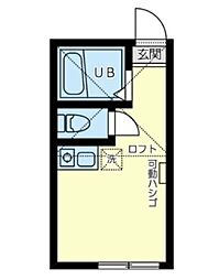 ユナイト井土ヶ谷トニーペレス ワンルームの間取図画像