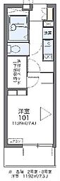 レオパレスモンジュイ 1Kの間取図画像