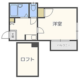 ＥＡＳＴ　ＳＩＤＥ・博多 2階1Kの間取り